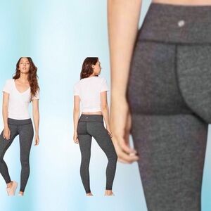 Lululemon Wunder Under High Rise Legging Tights 28" Gray Heathered Herringbone 6